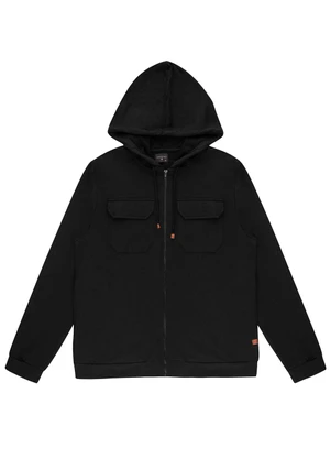 Diametro - Jaqueta Masculina com Capuz Moletom Preto - DIAMETRO