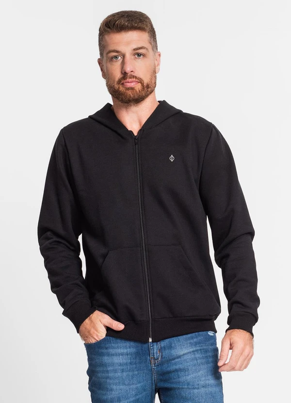 Diametro - Jaqueta Masculina com Capuz Preto