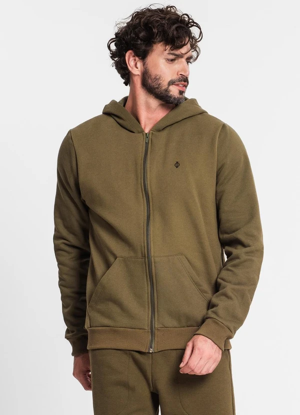 Diametro - Jaqueta Masculina com Capuz Verde