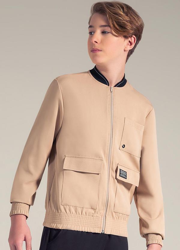 Exco - Jaqueta Masculina em Alfaiataria Juvenil Marrom