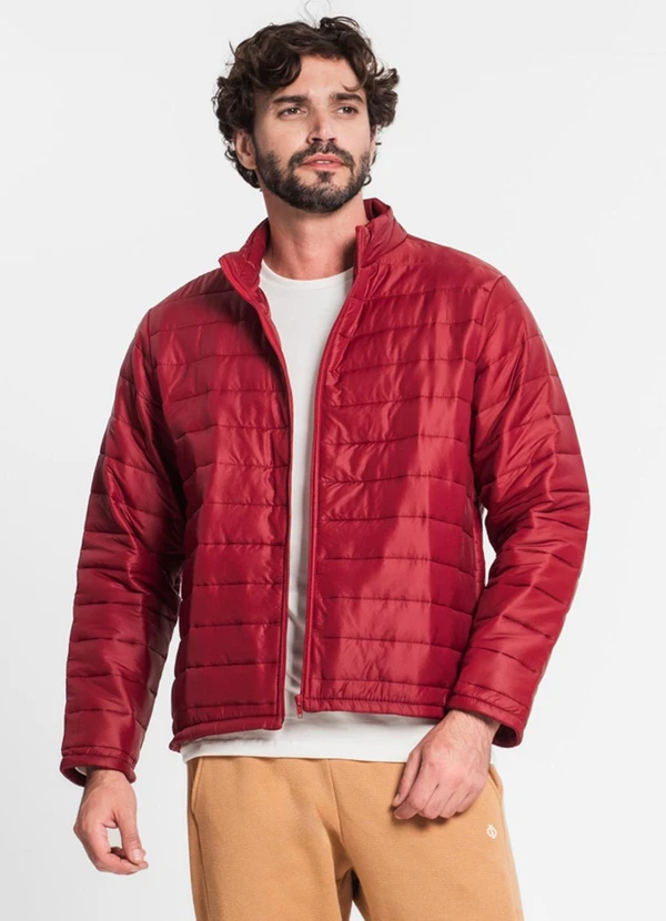 Diametro - Jaqueta Masculina em Microfibra Vermelho