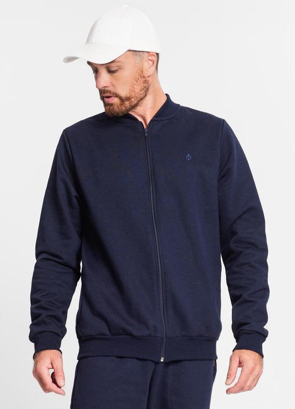 Diametro - Jaqueta Masculina em Moletom Azul