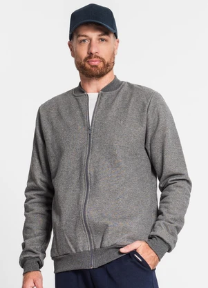 Diametro - Jaqueta Masculina em Moletom Cinza - DIAMETRO