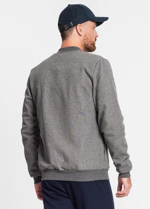 Diametro - Jaqueta Masculina em Moletom Cinza - DIAMETRO