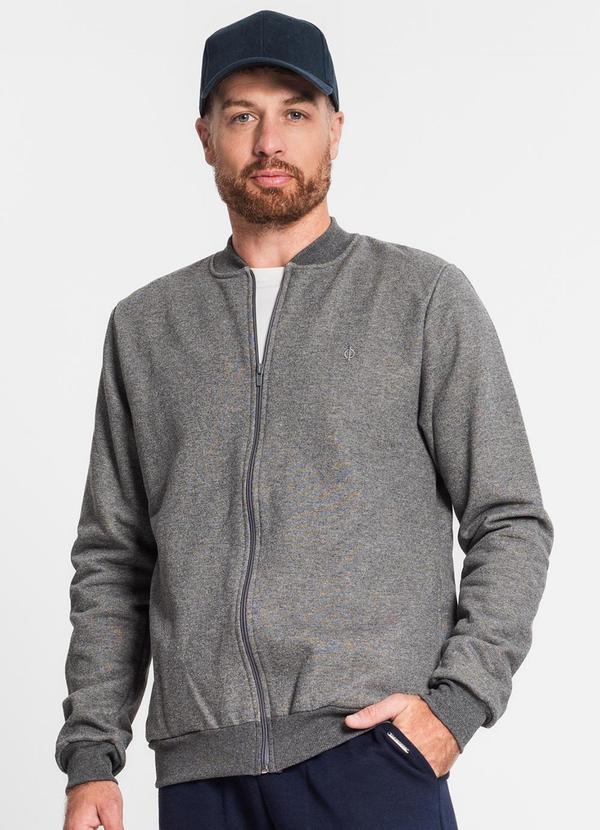 Diametro - Jaqueta Masculina em Moletom Cinza