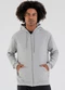 Just Basic - Jaqueta Masculina em Moletom Cinza - variação: Cinza