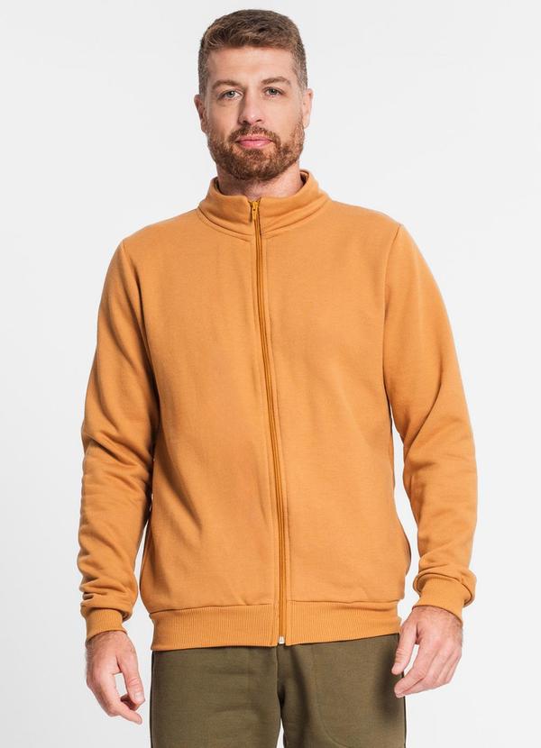 Rovitex Jaqueta Masculina em Moletom Marrom