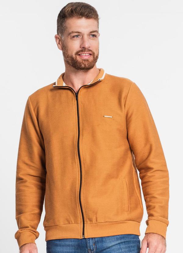 Diametro - Jaqueta Masculina em Moletom Marrom