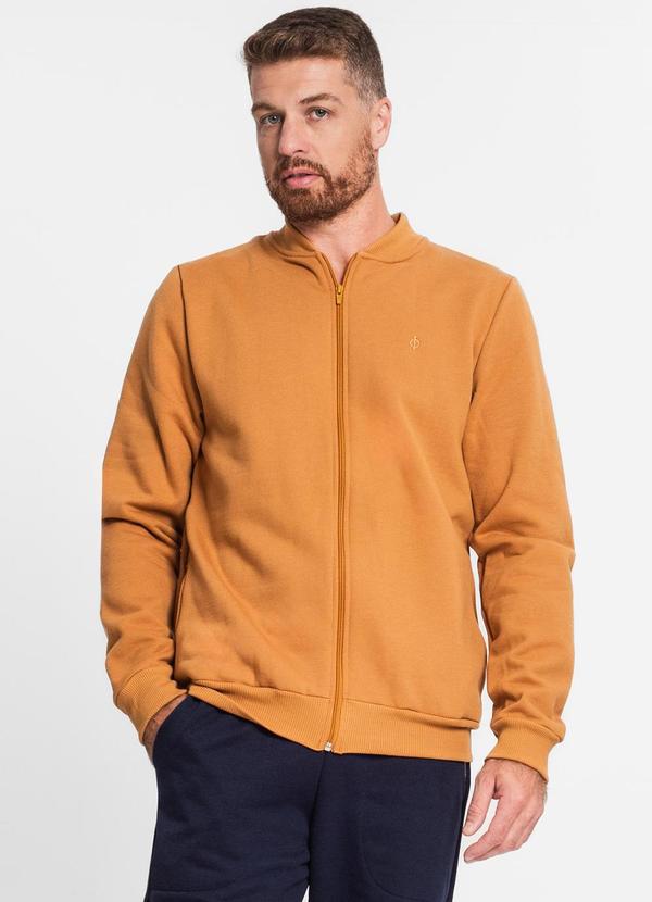 Diametro - Jaqueta Masculina em Moletom Marrom