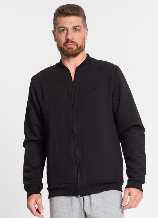 Diametro - Jaqueta Masculina em Moletom Preto