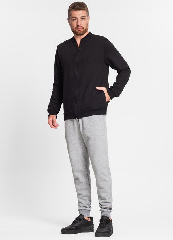 Diametro - Jaqueta Masculina em Moletom Preto 2