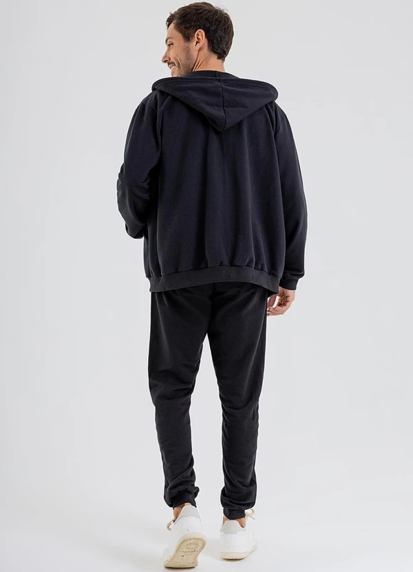Just Basic - Jaqueta Masculina em Moletom Preto 4