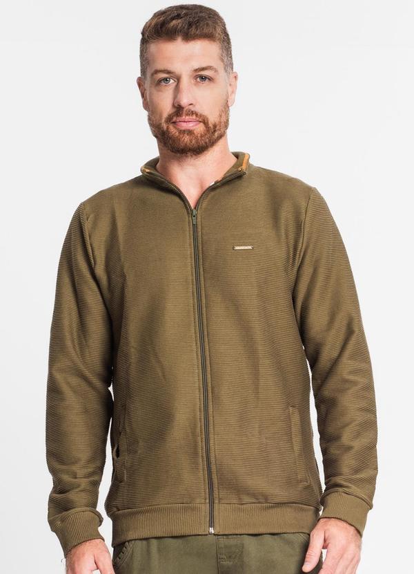 Diametro - Jaqueta Masculina em Moletom Verde