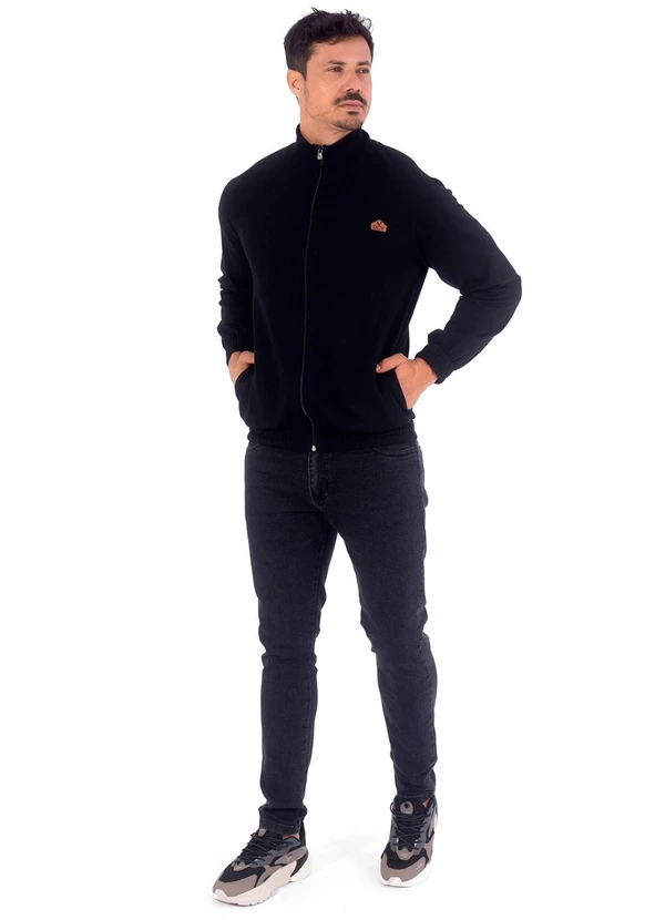 Decoy - Jaqueta Masculina Manga Raglan Preto 2