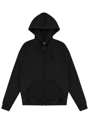 Diametro - Jaqueta Masculina Moletom com Capuz Preto - DIAMETRO