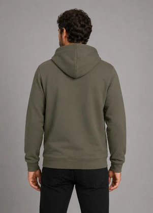 Diametro - Jaqueta Masculina Moletom com Capuz Verde - DIAMETRO