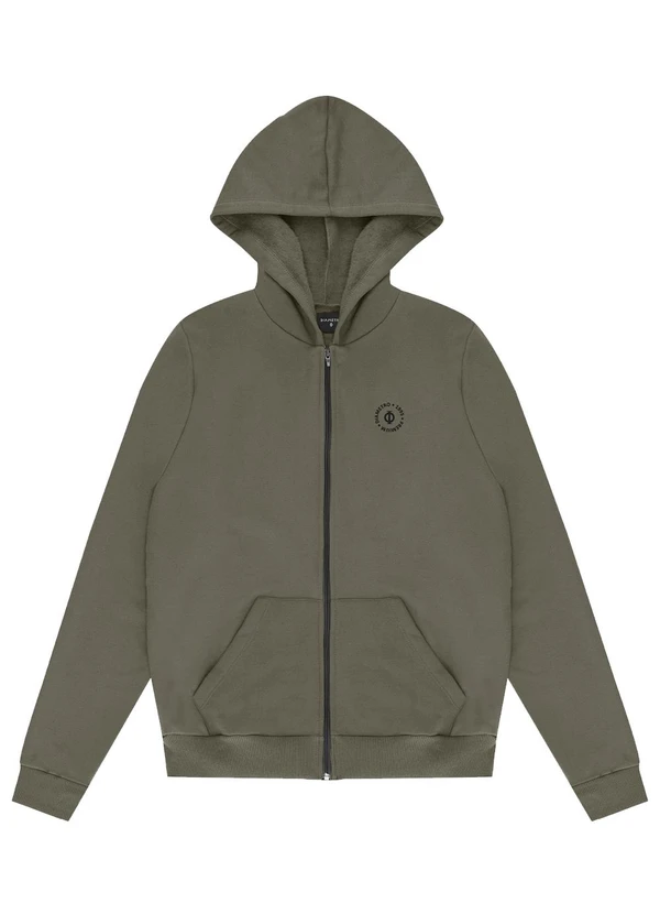 Diametro - Jaqueta Masculina Moletom com Capuz Verde