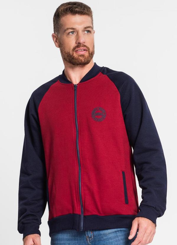 Diametro - Jaqueta Masculina Moletom Vermelho