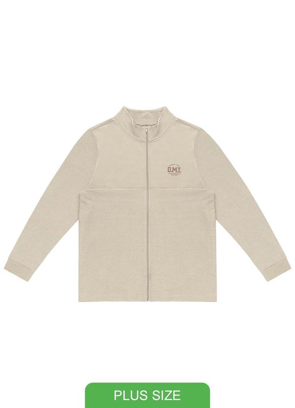 Diametro - Jaqueta Masculina Plus Size Bege