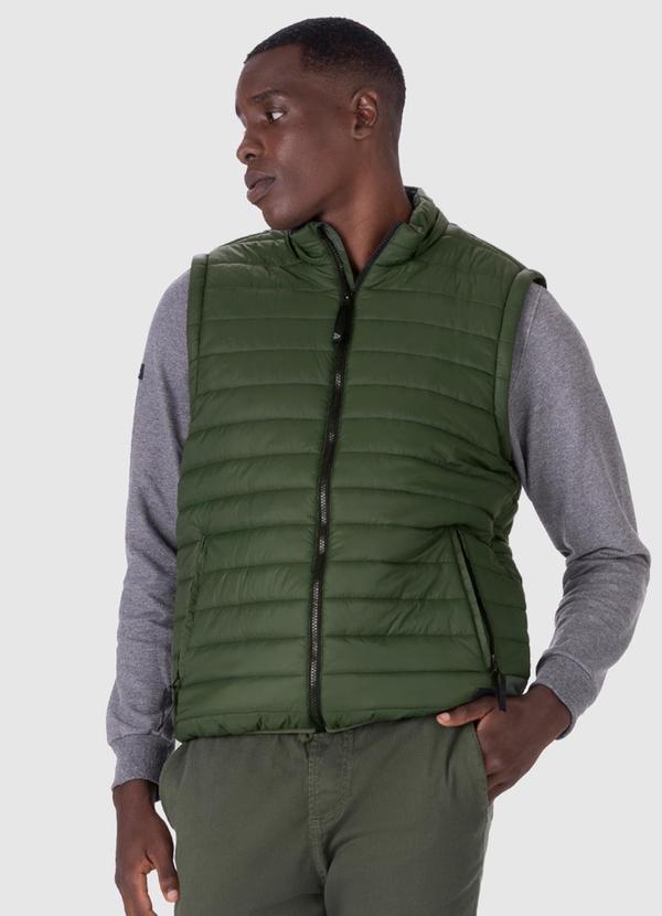 Malwee - Jaqueta Masculina Puffer 2 em 1 Verde