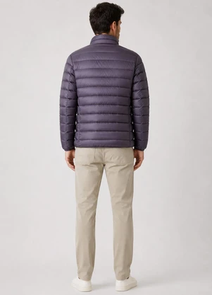 Rovitex - Jaqueta Masculina Puffer em Poliamida Cinza - ROVITEX