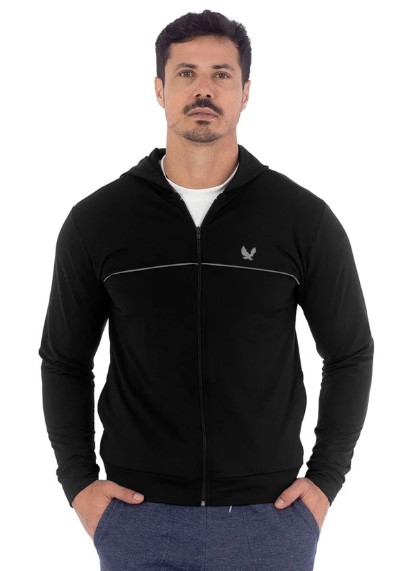 Decoy - Jaqueta Masculina Suplex Estampado Preto