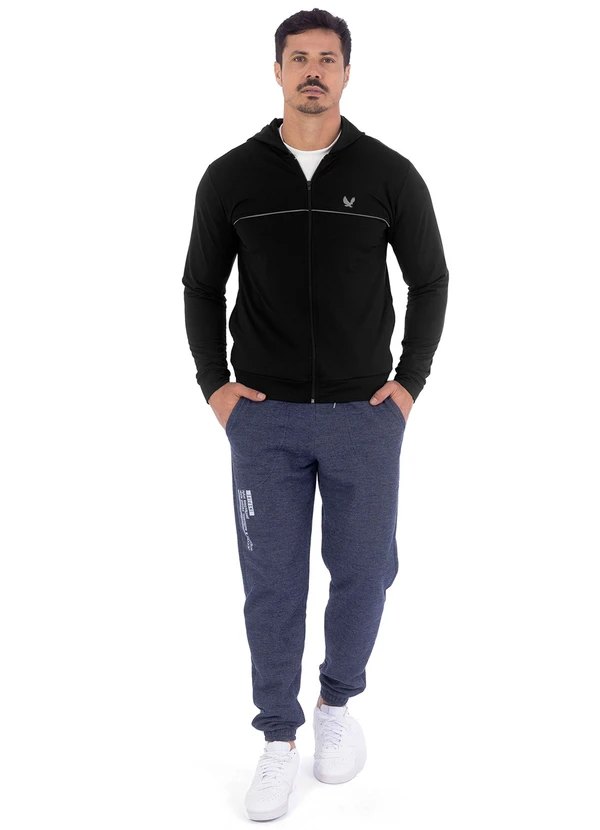 Decoy - Jaqueta Masculina Suplex Estampado Preto 2