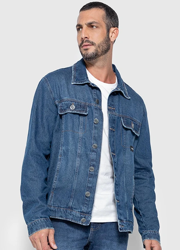 Jaqueta Jeans Masculina Casaco Simples Masculino Jaqueta Jeans