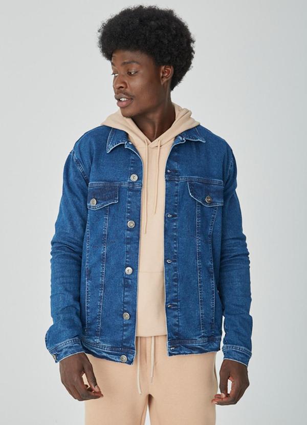 Malwee - Jaqueta Masculina Tradicional Jeans Azul