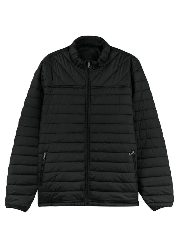 Diametro - Jaqueta Microfibra Plus Size Preto