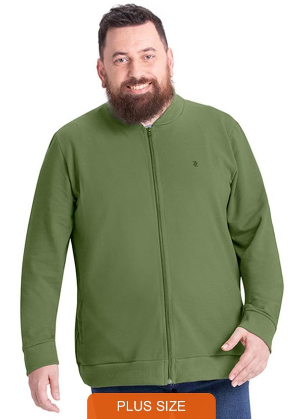 Rezzato - Jaqueta Minimalista Zíper Masculino Verde 1