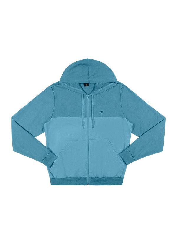 Rezzato - Jaqueta Moletom Bicolor Zíper Masculino Azul 1