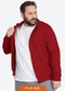 Basicamente - Jaqueta Moletom Flanelado Plus Masculina - variação: Marsala