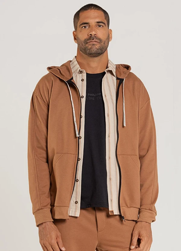 The Philippines - Jaqueta Moletom Masculina Marrom