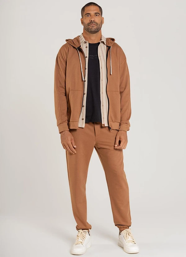 The Philippines - Jaqueta Moletom Masculina Marrom 3