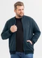 Exco - Jaqueta Plus Size em Moletom Preto - variação: Cinza Médio