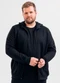 Exco - Jaqueta Plus Size em Moletom Peluciado  Marrom Es - variação: Preto