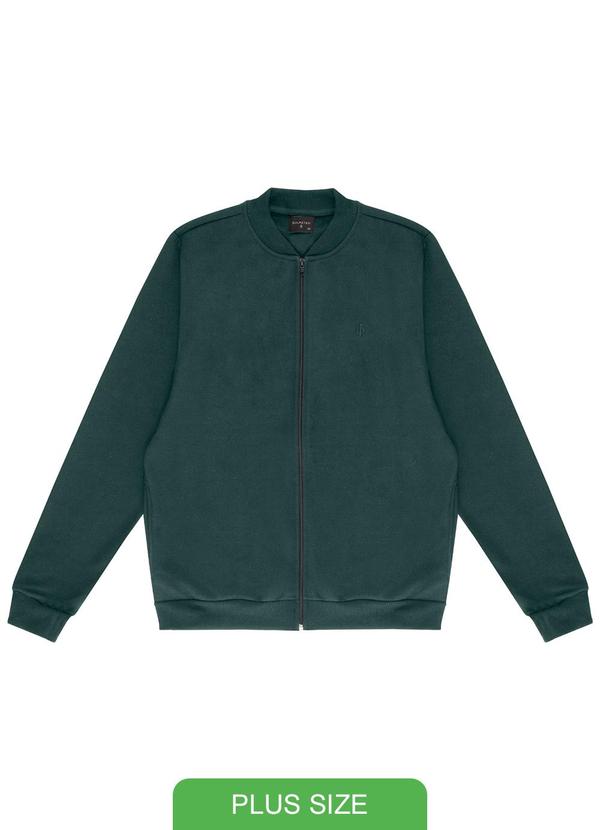 Diametro - Jaqueta Plus Size Masculina em Moletom Verde