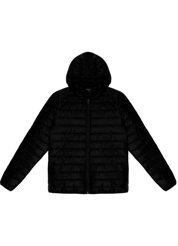 Diametro - Jaqueta Puffer Masculina com Capuz Diametro Preto