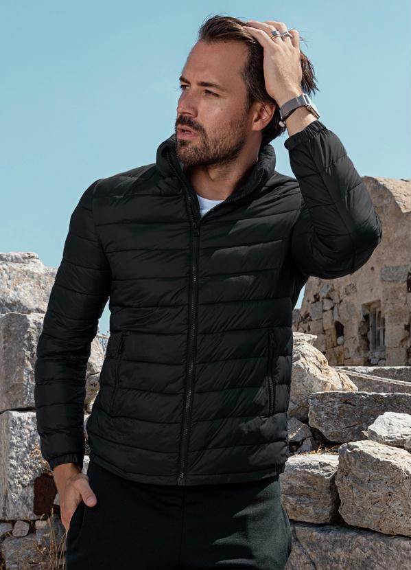 Exco - Jaqueta Puffer Masculina Preto