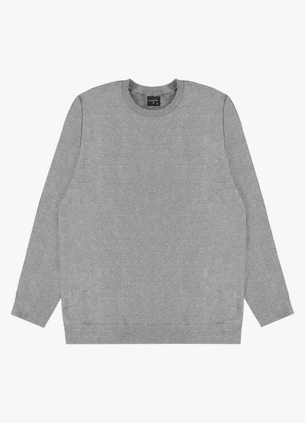 Diametro - Moletom Masculino Moletom Felpado Básico Cinza