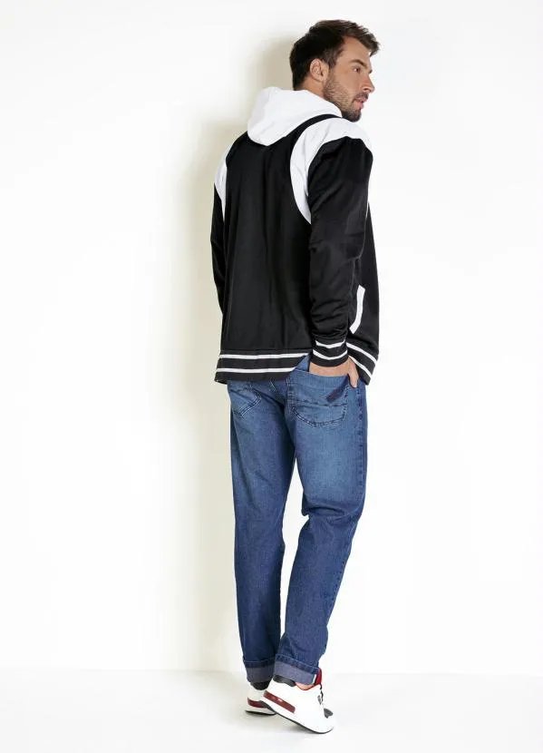 Actual - Casaco Preto e Branco Masculino 4