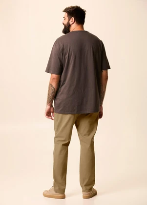 Malwee - Calça Chino em Sarja Cáqui - MALWEE