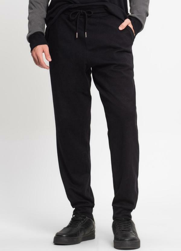 Rovitex - Calça Masculina em Suedine Kohmar Preto