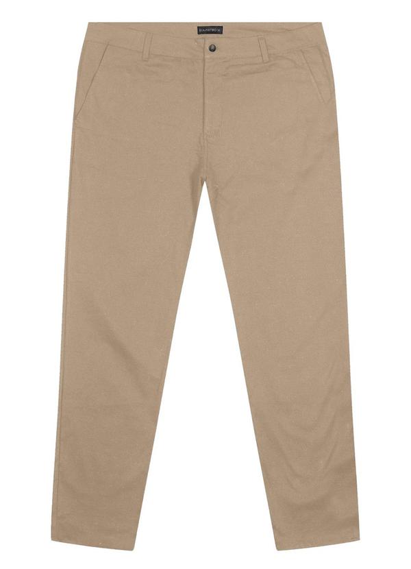 Diametro - Calça Masculina Plus Size Sarja Twill Marrom
