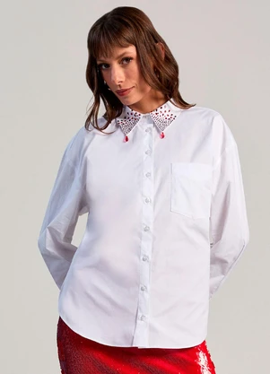 Ritmi Studio - Camisa Alongada com Bordado Recondução - RITMI STUDIO