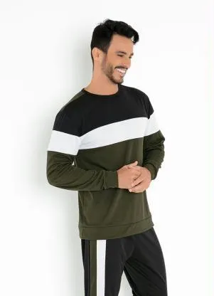 Moda Pop - Casaco Tricolor com Recortes - MODA POP