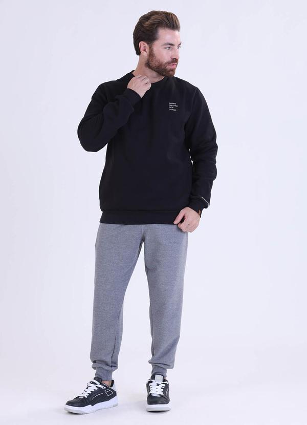 Soft Bonni - Blusão Adulto em Moletom Preto