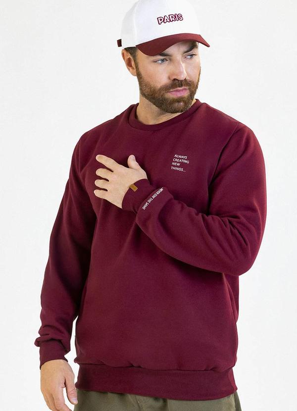 Soft Bonni - Blusão Adulto em Moletom Vermelho