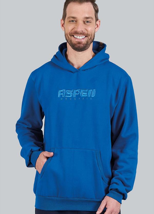 Soft Bonni - Blusão Adulto Masculino Bordado Aspen Azul
